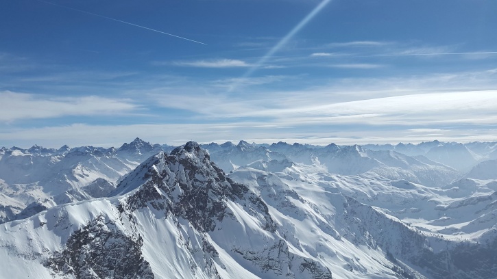 altitudine, Austria, cielo azzurro, nuvole, freddo, montagna, inverno, cielo, neve