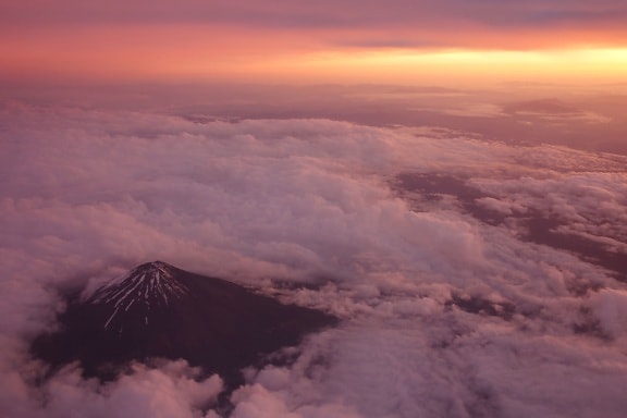 хмари вулкан неба, Схід, захід сонця, природи