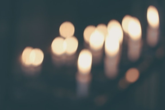 bougies, célébration, lumière, sombre, nuit