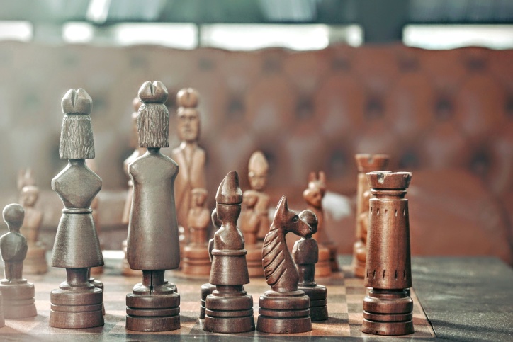 schack, bitar, schackbräde, styrelsen, spel
