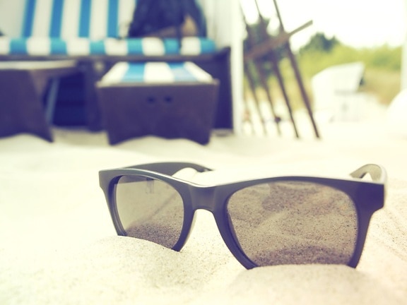 solbriller, rejser, tropiske, ferie, sand, strand, mode