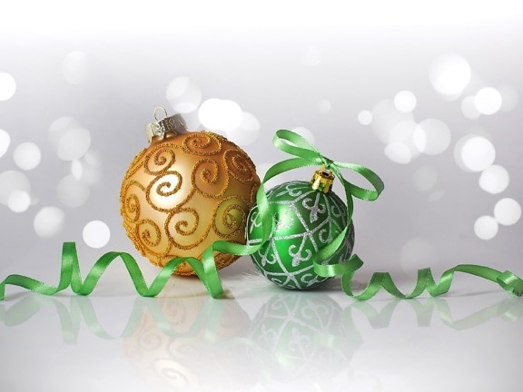 celebración, navidad, bola, oro, día de fiesta, ornamento