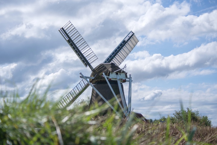 небо літа вітер, windmill, сільське господарство, архітектура, хмари, сільській місцевості