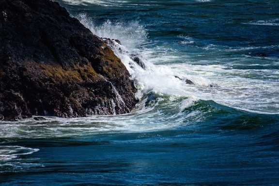 море сплеск вода, хвилі, узбережжя, природи, океан, рок