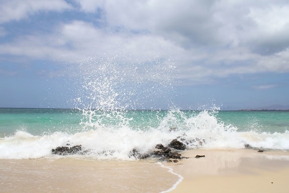 sand, sjø, seascape, stranden, dagslys, horisonten, bølger