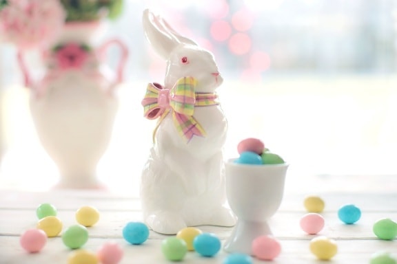 Velikonoce, velikonoční vajíčka, barevné dekorace, dezert, bunny, candy, oslava, čokoláda, barva