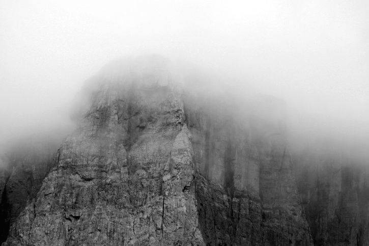 sương mù, núi, thiên nhiên, đá