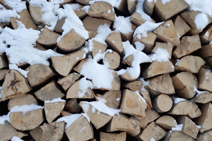 drewno, drewno, zimno, liściaste, icy, graty
