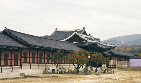 дворец, покрив, традиционни, Азия, архитектура, сграда, култура, династия