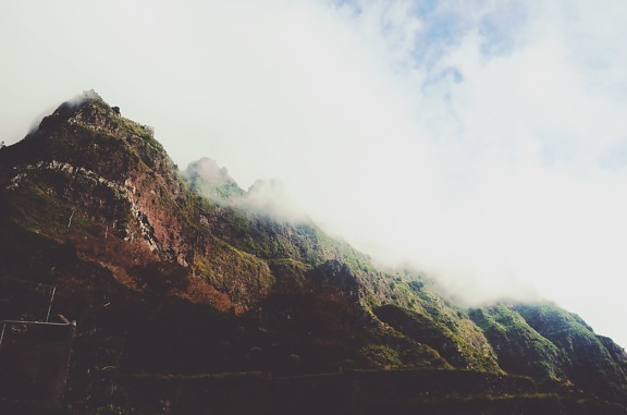 montagna, natura, nuvole, nebbia, paesaggio, cielo