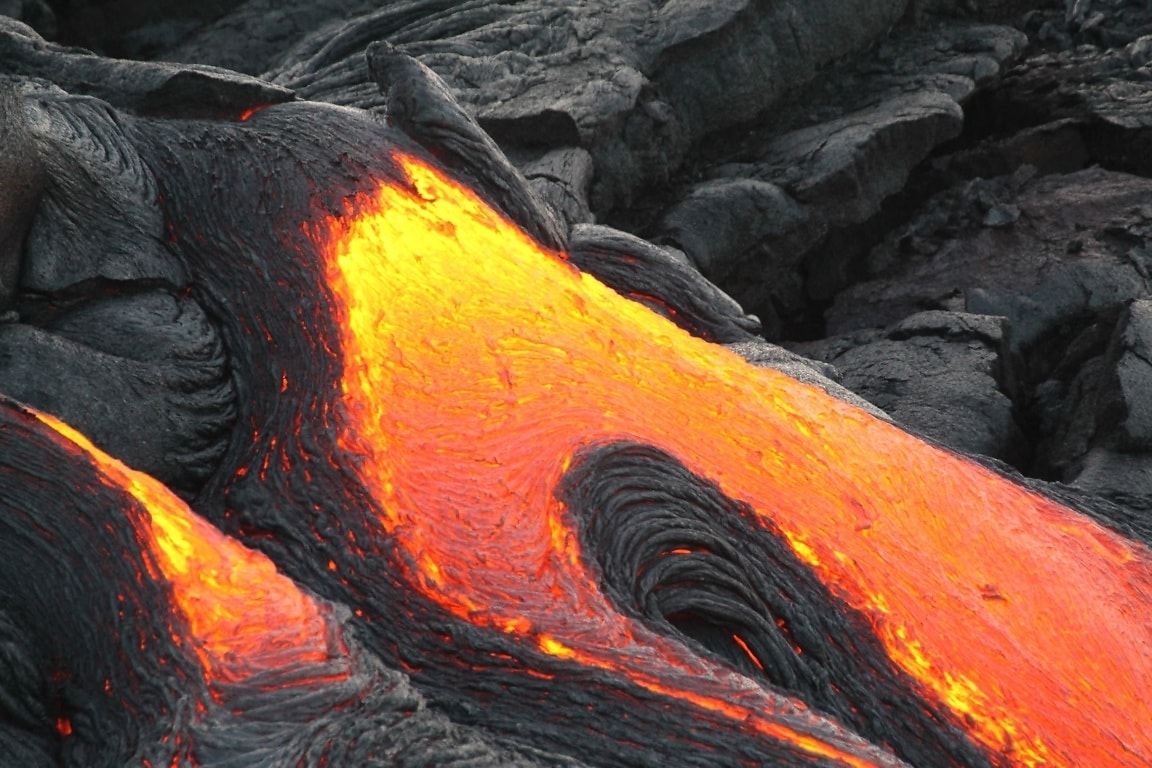 Free picture: volcano, eruption, flame, flowing, geology, rocks