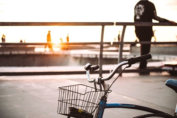 xe đạp thành phố, vỉa hè, đường, chỗ ngồi