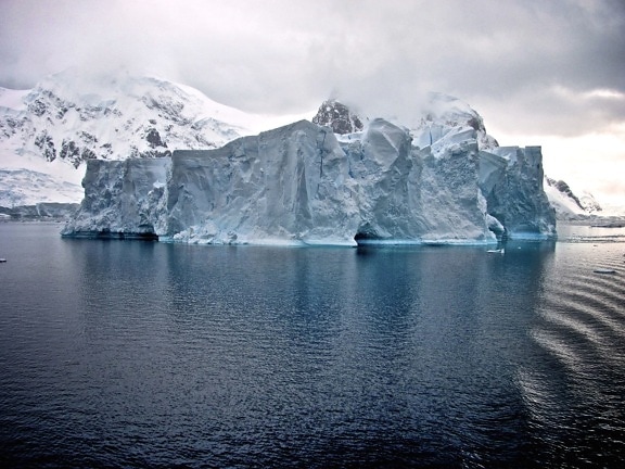 mountain, glacier, cold, ice, iceberg, sea, water