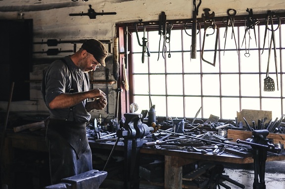 man, workshop, production, skill, tools, craftsman, equipments