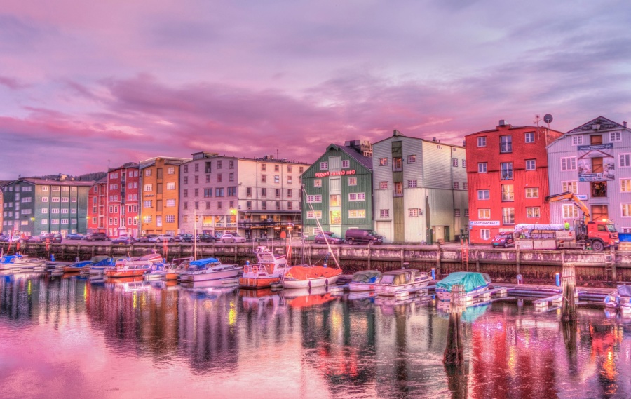 voyage, mer, ciel, architecture, bateaux, bâtiments, ville