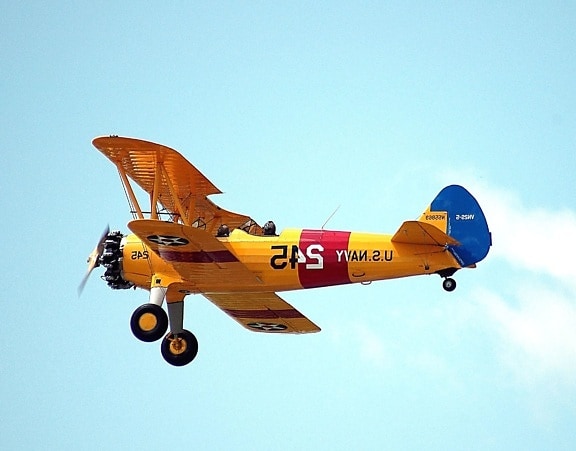 wing, airplane, aviation, biplane, colorful, vehicle