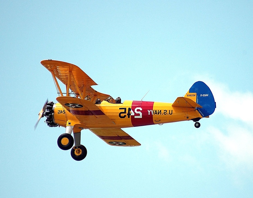 Wing, repülőgép, repülés, kétfedelű, színes, jármű