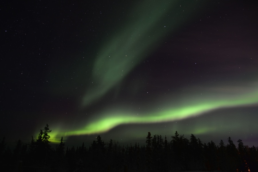 Aurora borealis, gökyüzü, yıldızlar, gece, astronomi, atmosfer, galaksi