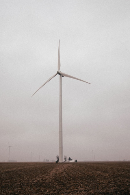 农场, 风力, 电力, 风力, 涡轮, 风车, 能源