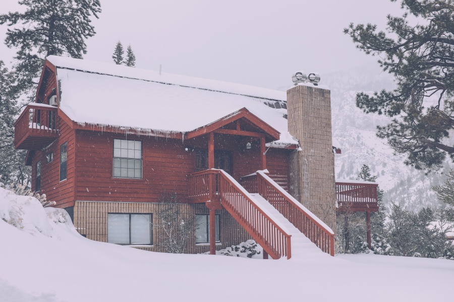 fa, időjárás, tél, fa építészet, épület, otthon, a ház