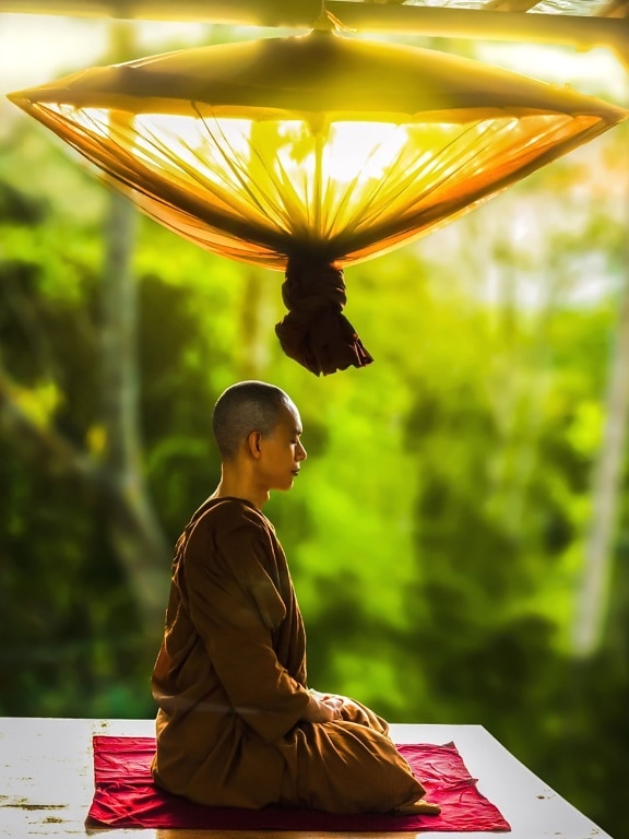 buddhalaisuus, mies, palvonta, munkki, meditaatio, uskonto