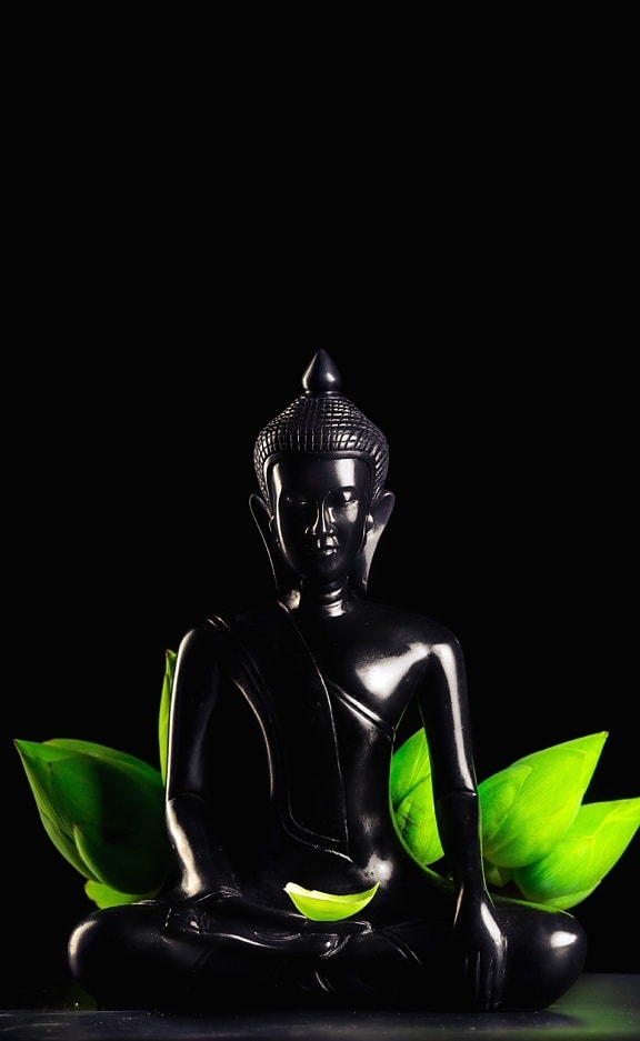 estatua, lotus, religión, cerámica, escultura de Buda,