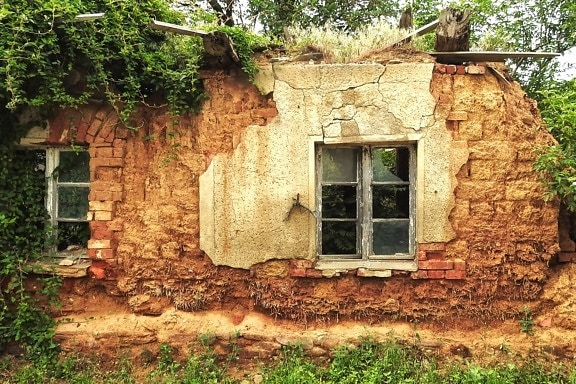 building, ruins, stone, windows, abandoned, architecture