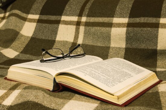 eyeglasses, knowledge, page, book