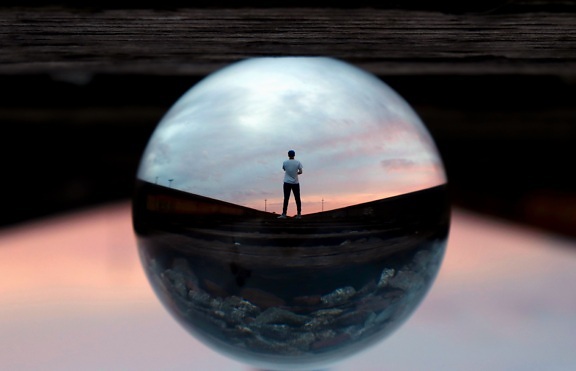 Ball, Glas, Reflexion, rund