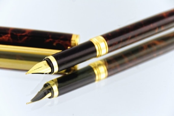 writing, tool, education, pencil, gold, ink, luxury