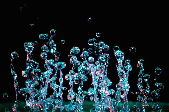 Vodní kapky, vlhké, abstraktní, bubliny, kapky, kapalina