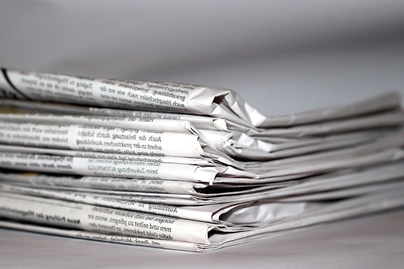 newspaper, paper, pile, information, journalism, news