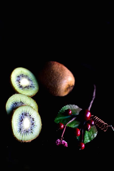 frugt, kiwi, mad, kirsebær