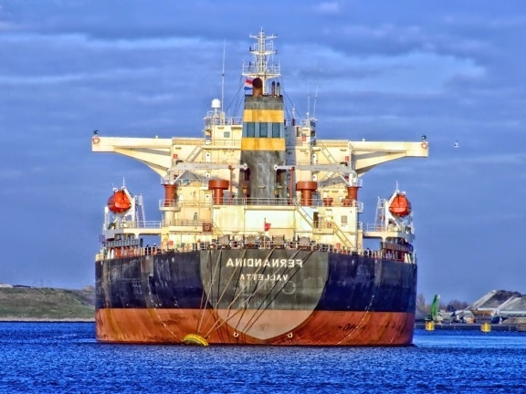 cargo ship, vessel, vehicle, harbor, bay, ocean, sea, ship