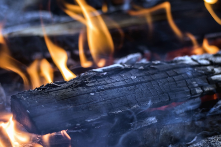 Legno, fuoco, grill, caldo, temperatura, riscaldamento