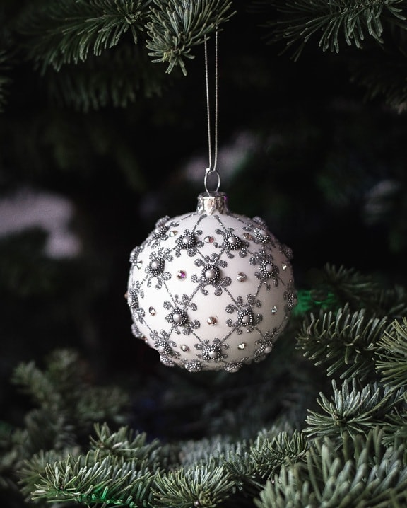decoration, sphere, thread, tree, winter, celebration, Christmas