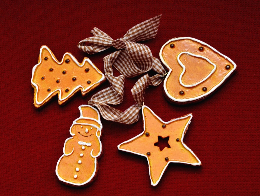 cookie, lahodné, jídlo, srdce, hvězda
