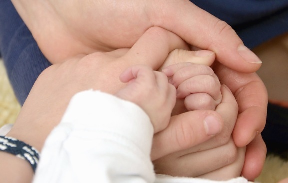 child, mother, dad, baby, family, hand, finger
