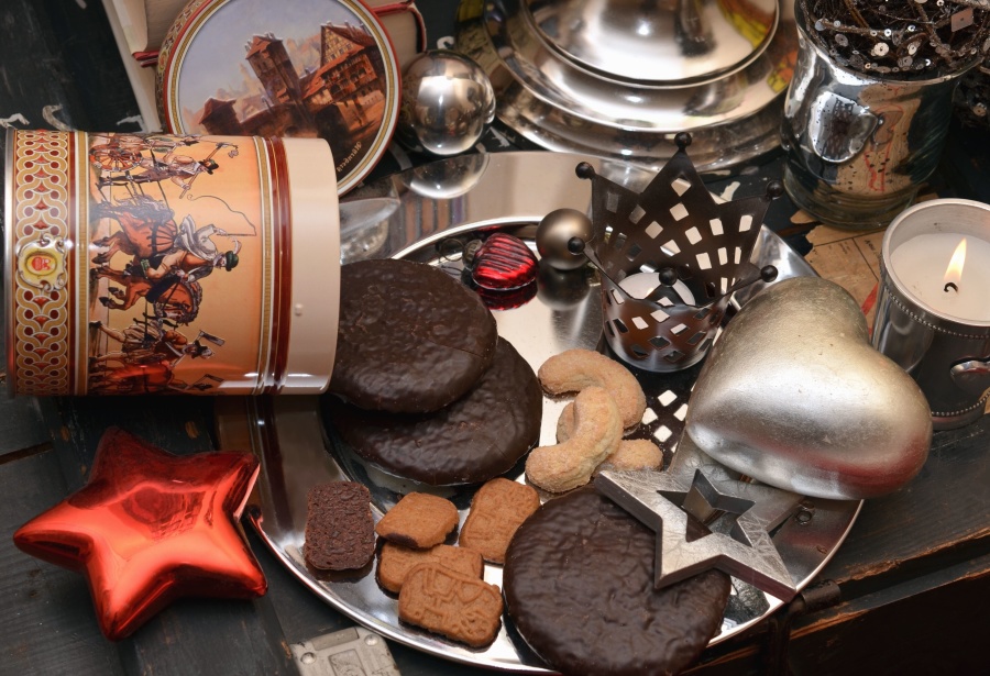 bomboane, cookie, metal, sărbătoare
