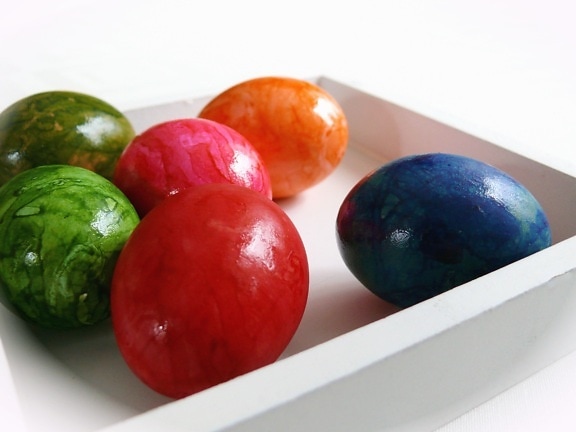 telur, easter, cat, warna, warna-warni, mangkuk