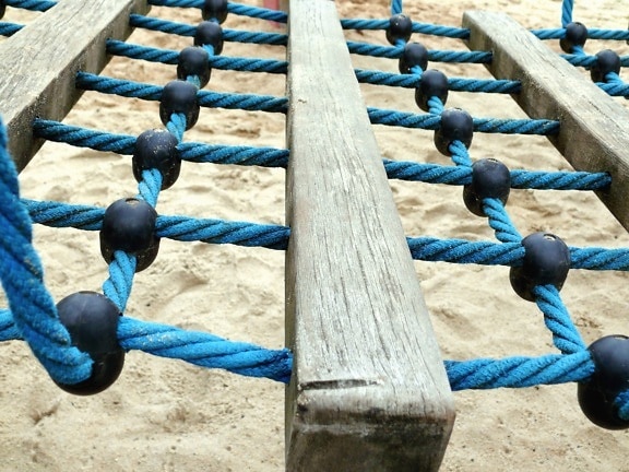 hammock, rope, wood, sand