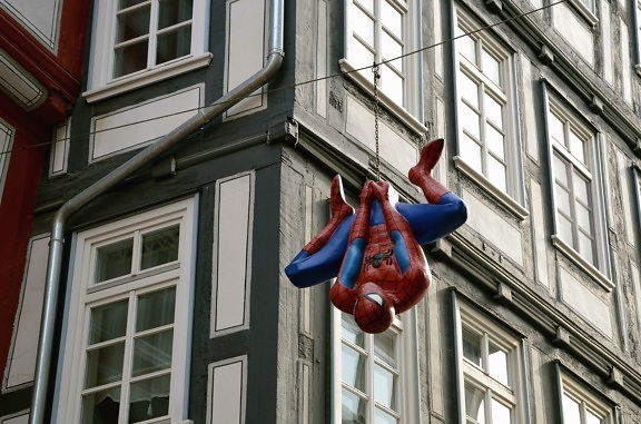 akrobater, byggnad, skådespelare, man spider