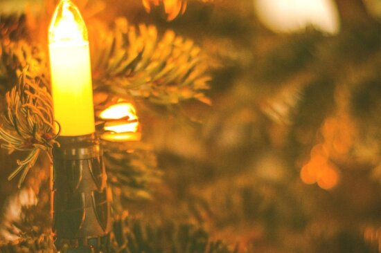 Navidad, luz, decoración