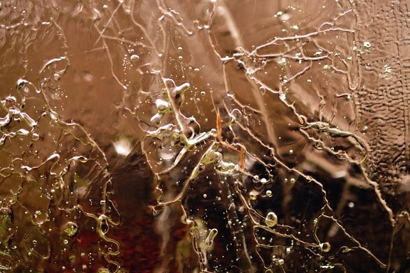 sklo, mrazené, voda, abstraktné, umenie