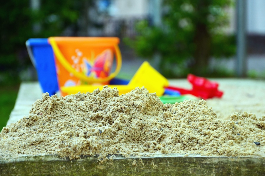 여름, 장난감, 양동이, 모래