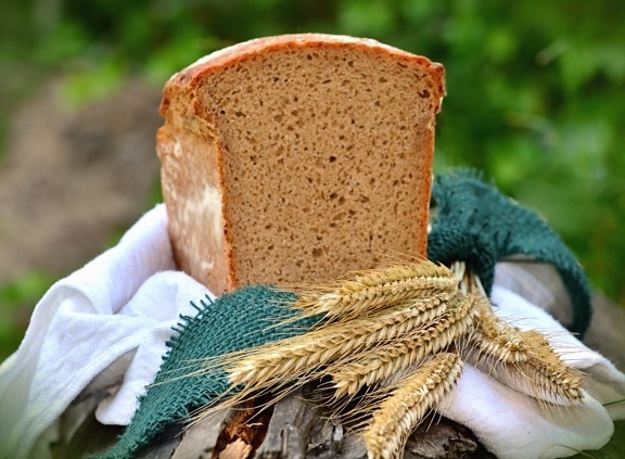 Pan, comida, trigo, decoración, tela