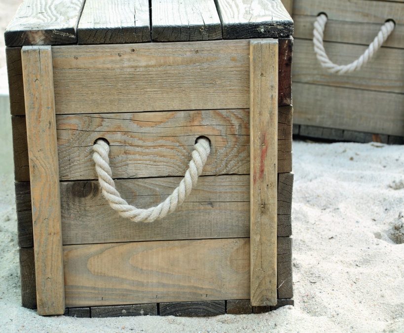 corda, caixa, tábua, madeira, transporte