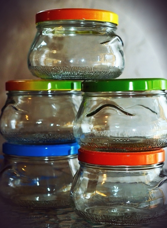 Jar, couleur, coloré, verre, couverture
