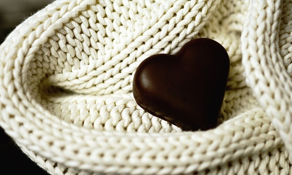 srdce, čokoláda, dezert, sladké