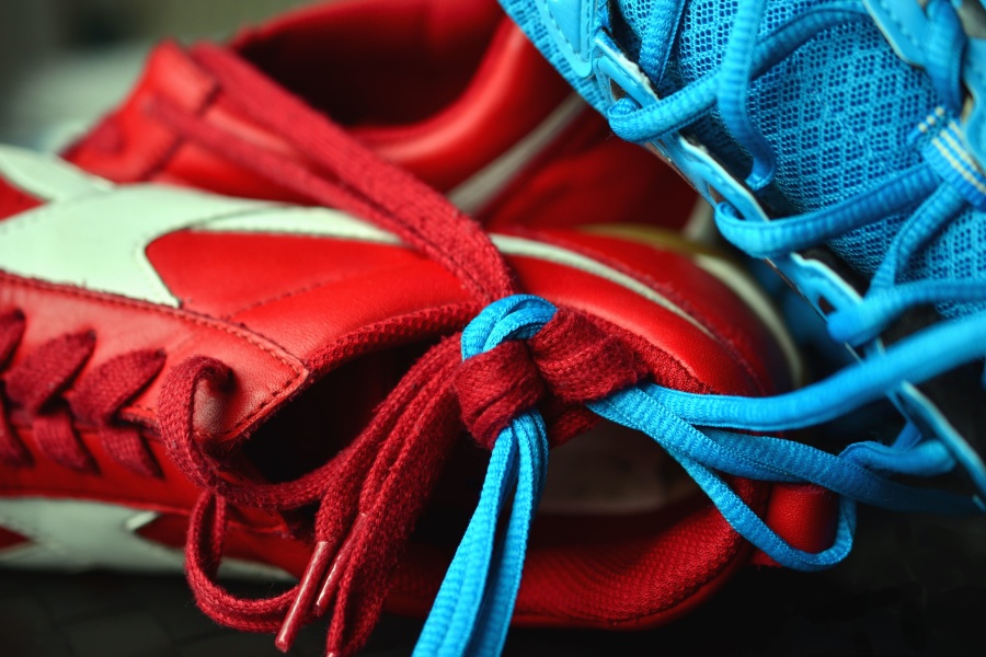 Чистка шнурок спорту, взуття, колір, барвисті